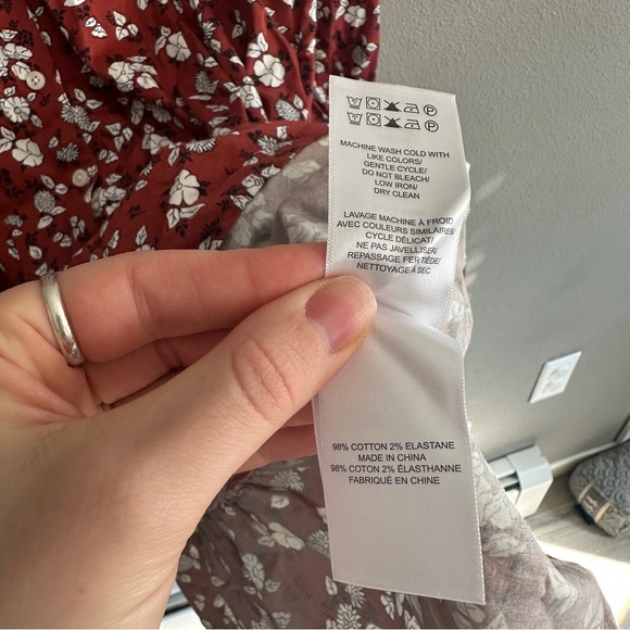 UNTUCKit Rust Floral Long Sleeve Mini Dress 2 - Picture 7 of 12